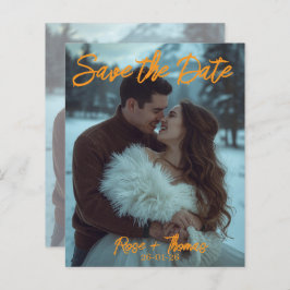 Personalisierte Einfache moderne Winterhochzeitkar