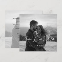 Personalisierte Einfache moderne Winterhochzeitkar