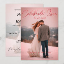 Personalisierte Einfache moderne Winterhochzeitkar