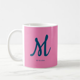 personalisierte einfache Monogramm fügen Sie Ihren Kaffeetasse