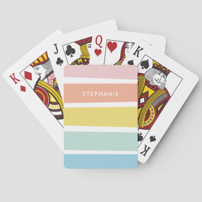 Personalisierte, einfache Niedliche, moderne Pasta Spielkarten (Rückseite)