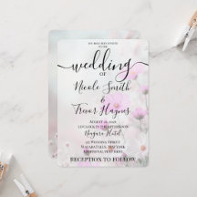 Personalisierte einfache rosa Blumen Hochzeit