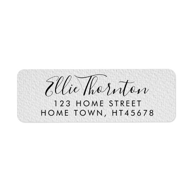 Personalisierte einfache shabby-chic Rücksendeadre (Vorne)