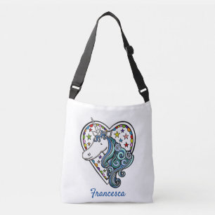 Personalisierte Einhorn Herztote Tasche