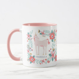 Personalisierte Einhornfelder Tasse