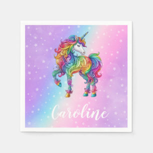 Personalisierte Einhornmagie Serviette