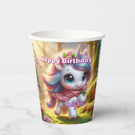 Personalisierte Einhornpapiergruppen Pappbecher