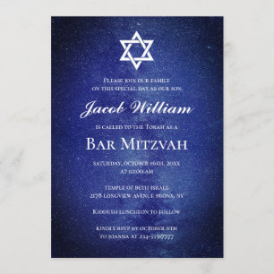 Personalisierte Einladung des jüdischen Bar Mitzva