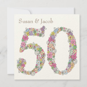 personalisierte Einladung zum 50. Hochzeitstag