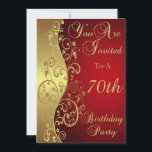 Personalisierte Einladung zur 70. Geburtstagsparte<br><div class="desc">Ihre Gäste werden diese personalisierte 70. Geburtstagsfeier Liebe.  Einfach und doch festlich... es ist ein passender Weg,  um Ihren Ehrengast zu feiern,  der große Tag.  Dies ist eine perfekte Einladung.  Vergessen Sie nicht die passende Porto!</div>