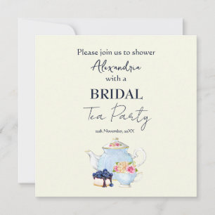 Personalisierte Einladung zur Hochzeitstee-Party
