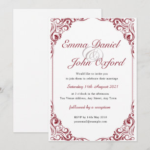 Personalisierte Einladungen für Hochzeiten Postkar