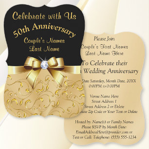 Personalisierte Einladungen zum 50. Hochzeitstag