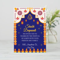 Personalisierte Einladungskarte Diwali