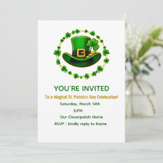 Personalisierte Einladungskarte zum St. Patrick's