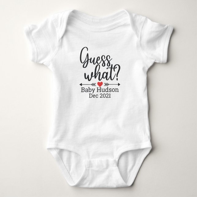 Personalisierte Einschätzung Was Schwangerschaft A Baby Strampler (Vorderseite)