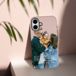 Personalisierte Einzelnes Foto & Name iPhone 16 Plus Hülle