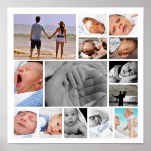 Personalisierte Einzigartige Fotocollage Poster