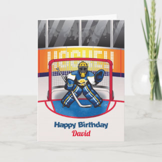 Personalisierte Eishockey Geburtstagskarte Karte