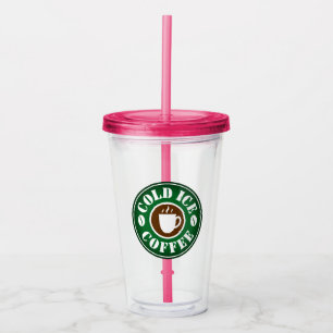 Personalisierte Eiskaffee-Tasse Acryltrinkbecher