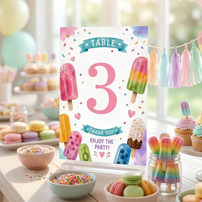 Personalisierte Eisparty  Tischnummer (Von Creator hochgeladen)