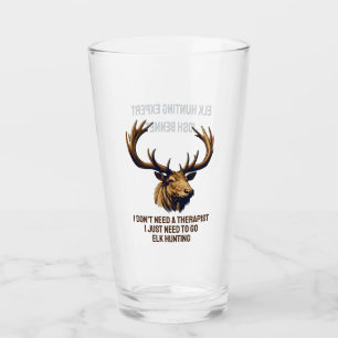 Personalisierte Elchjagd Ich brauche keinen Therap Glas