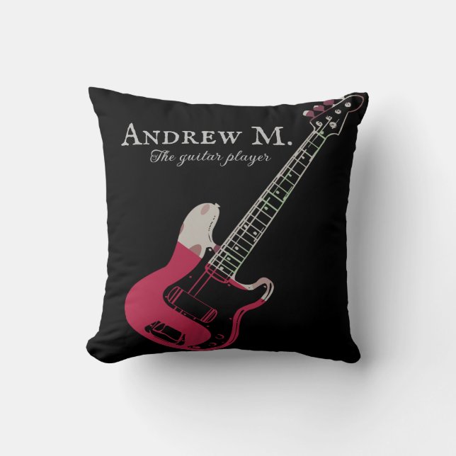 Personalisierte Electric-Gitarre / Gitarrist Gift  Kissen (Vorderseite)