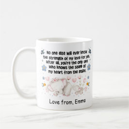 Personalisierte Elefanten-Mama Kaffeetasse