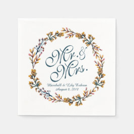 Personalisierte Elegant-Hochzeit | Napkin Serviette