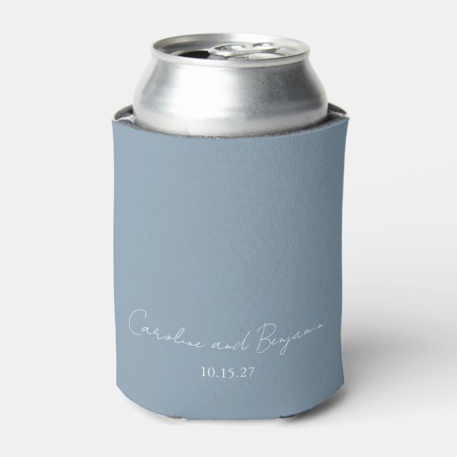 Personalisierte Elegant Minimalistisch Wedding Dus Dosenkühler (Kanne Vorderseite)
