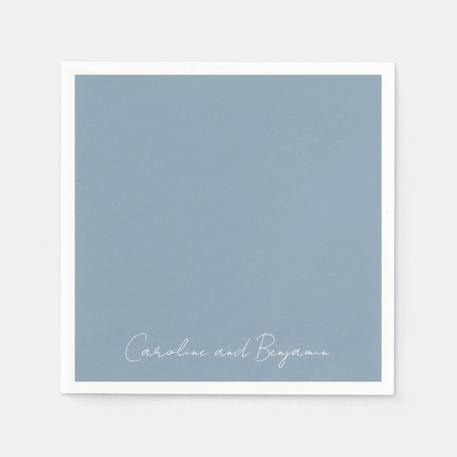 Personalisierte Elegant Minimalistisch Wedding Dus Serviette (Vorderseite)