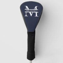 Personalisierte Elegant Navy Blue Monogram und Nam