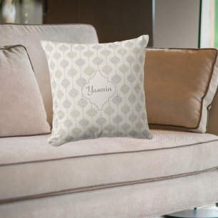 Personalisierte Elegant-Neutral-Arabesque Kissen