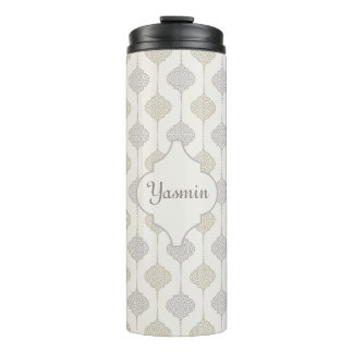 Personalisierte Elegant-Neutral-Arabesque Thermosbecher