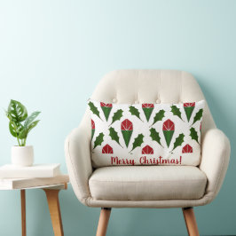 Personalisierte elegante Abstrakte Rote Rosen und  Lendenkissen