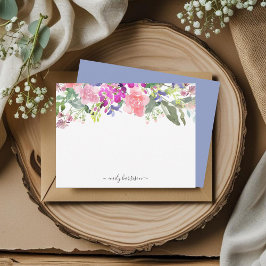 Personalisierte elegante Aquarellfarben - Blumenka Mitteilungskarte