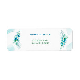 Personalisierte Elegante Blumen Rücksendeadresse