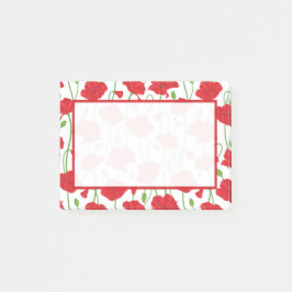 Personalisierte Elegante Botanische Rote Mohnblume Post-it Klebezettel