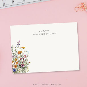 Personalisierte Elegante florale Note Card Mitteilungskarte