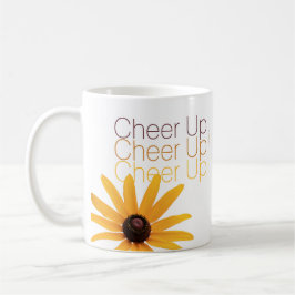 Personalisierte elegante gelbe Blume aufheitern br Kaffeetasse