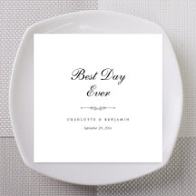 Personalisierte, elegante Hochzeit "Best Day Ever"