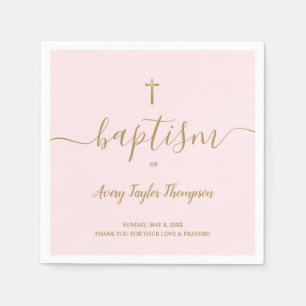 Personalisierte elegante Imitate Goldene Cross-Tau Serviette