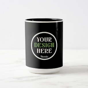 Personalisierte, elegante, klassische Hochzeitsges Zweifarbige Tasse