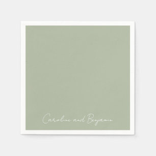 Personalisierte elegante minimalistische Hochzeit  Serviette