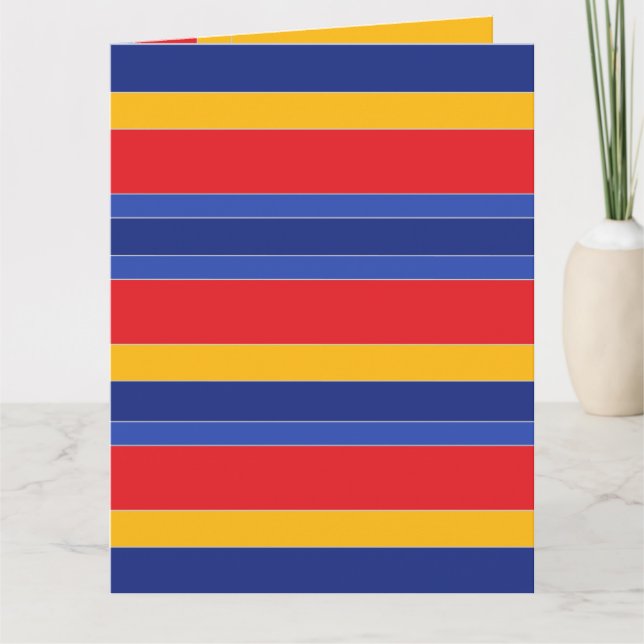 Personalisierte, elegante, moderne, farbenfrohe St Karte (Vorderseite)