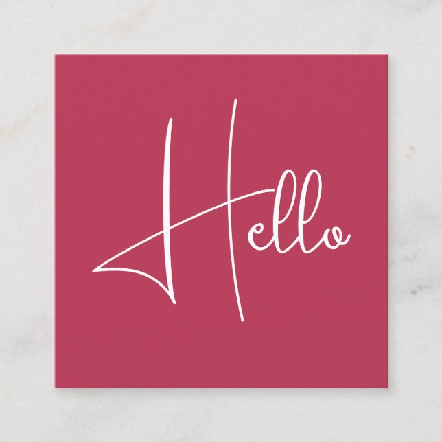 Personalisierte Elegante Moderne trendy Template H Quadratische Visitenkarte (Vorderseite)