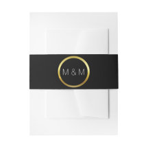 Personalisierte, elegante Monogram Black & Gold-Ho