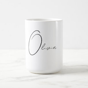 Personalisierte Elegante Monogram Kaffeetasse