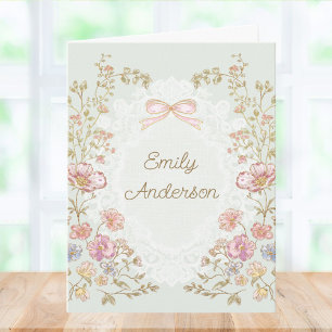 Personalisierte elegante Monogramm-Wasserfarben-Bl