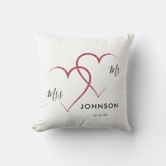 Personalisierte Elegante Mr. and Mrs. Wedding Kissen